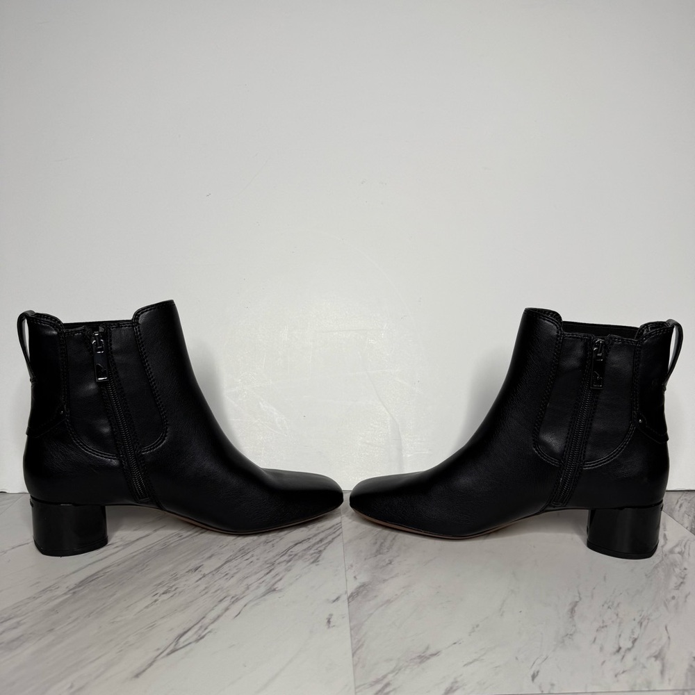 Franco Sarto Nellie Black Chelsea Heeled Bootie 8M - Picture 5 of 14